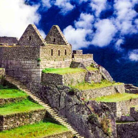 Building at the ruins.