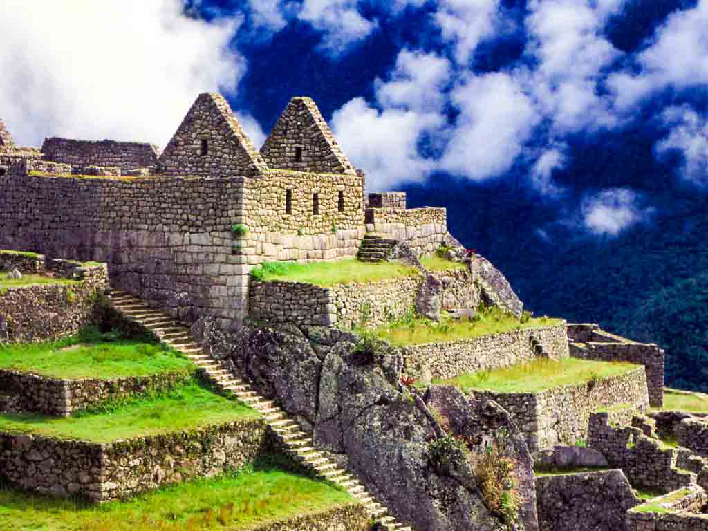 Building at the ruins.
